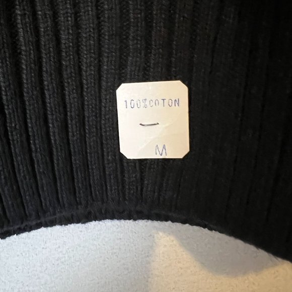 Womens Sweater Vintage TOPPY Cap Sleeve Black Cable Knit USA NEW Size Medium - Picture 3 of 10